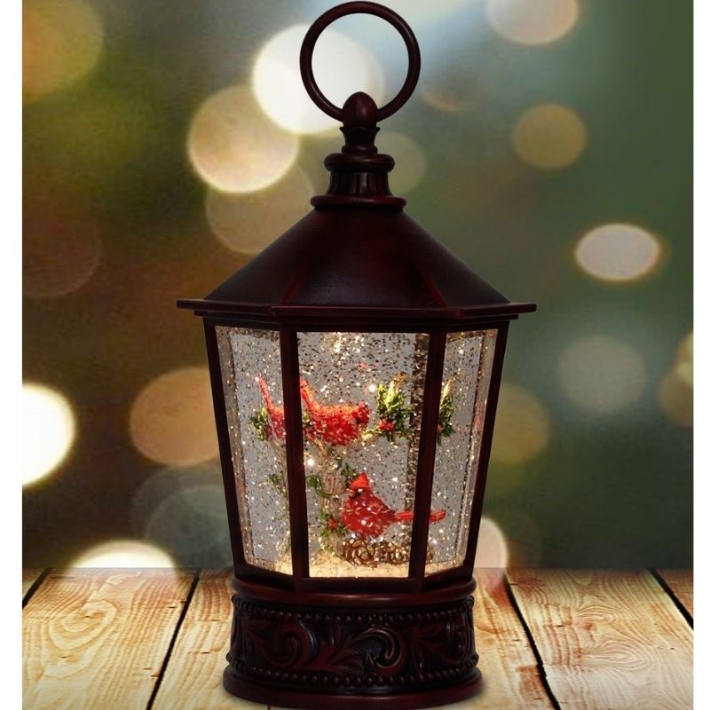 Cardinal Branch Hexagon Lantern